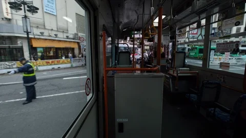 Bus Interior Shibuya Video stock 105134630