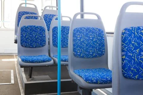 Bus interior without people Stock Photos