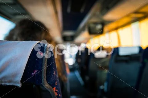 Bus journey Florence Stock Photos