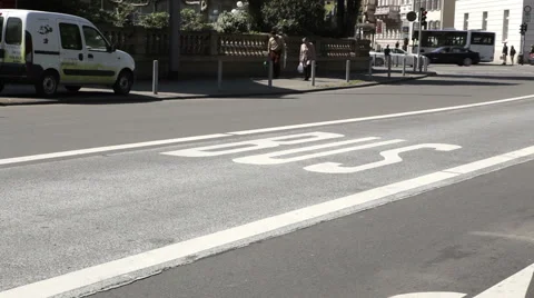 Bus lane Stock-Footage 49387167