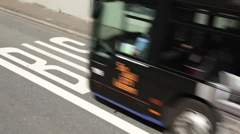 Bus lane Видео 49387504
