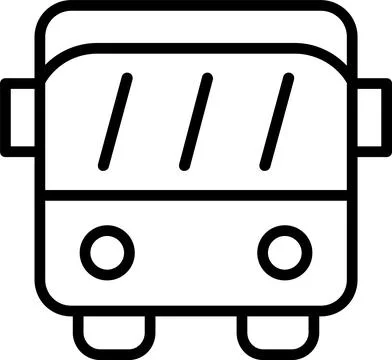 Bus Line Icon Design Stock Illustration