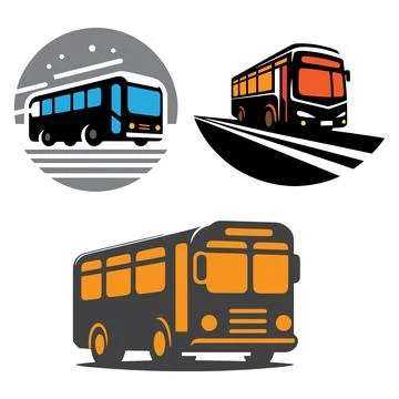 Bus logo icon vector design illustration template. Stock Illustration