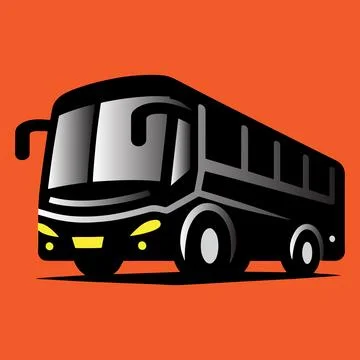 Bus logo icon vector design illustration template. Stock Illustration