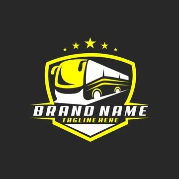 Bus luxury logo design vector 스톡 일러스트