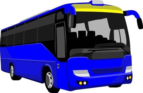 Bus Mass Transportation Stock Illustration