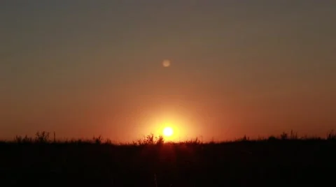 Bus near the falling sun Stock Footage 52502268