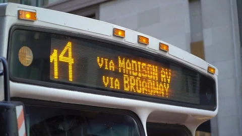 Bus in New York Stock Footage 108806498