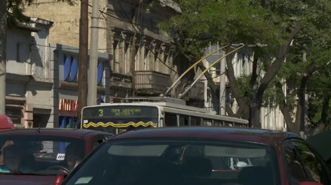 Bus in Odessa Stock Footage 38662207