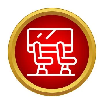 Bus or train passenger seats traveling icon イラスト素材