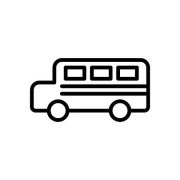 Bus Outline Icon Stock Illustration