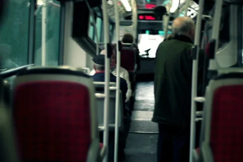 Bus with passengers NTSC Stock Footage 31837991