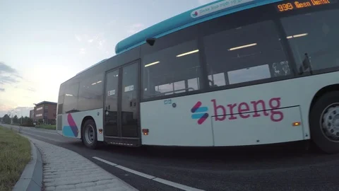 Bus passing Stock Footage 83622940