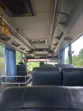 IN THE BUS Stockfoto's