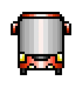 Bus pixel Icon Stock Illustration