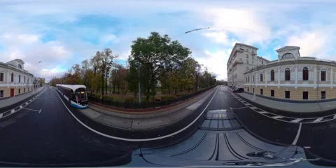 A bus powered by electricity drives through Moscow. Stock Footage 247310147