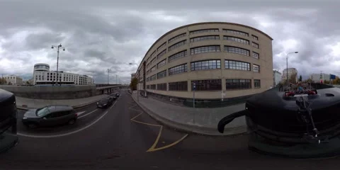 A bus powered by electricity moves through the city of Moscow. Stock Footage 247331623