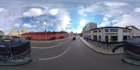 A bus powered by electricity is taking trips around the city of Moscow. Stock Footage 247322211