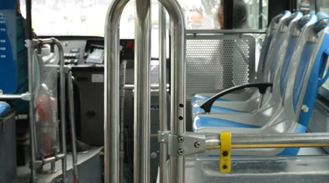 On the bus queue Stock Footage 35595378