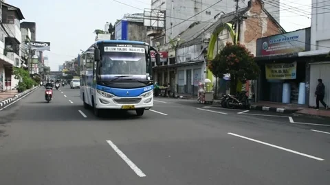 Bus On The Road Stock Footage 221919693