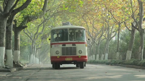 The bus on the road Stock Footage 235265107