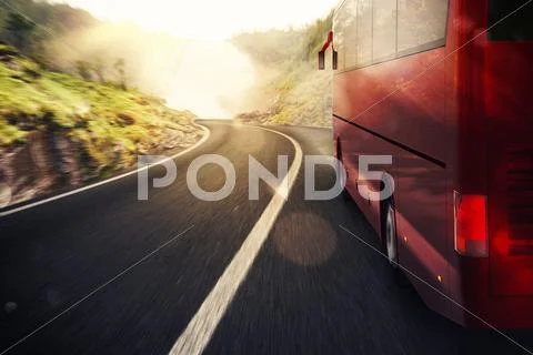 Bus road transport Stock Illustration