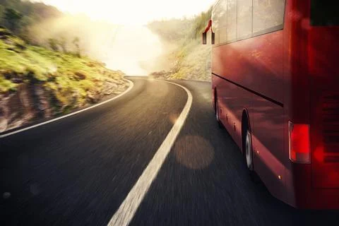 Bus road transport 写真素材
