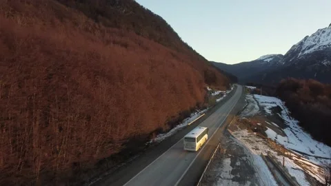 Bus on the route Stock Footage 228740175