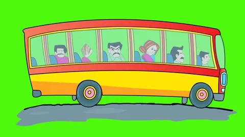 Bus is running on the road Video stock 325638361