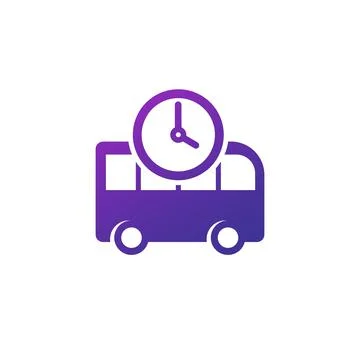 Bus schedule, arrival time icon Ilustración de archivo