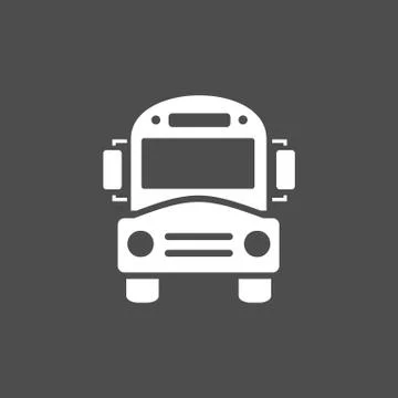 Bus school icon on a dark background Stock Illustration