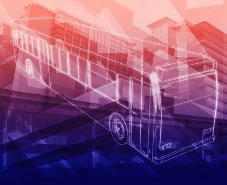 Bus service Abstract concept digital illustration Stock-Illustration