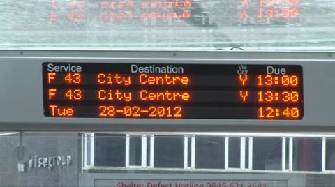 Bus Service Information Stock Footage 11158143