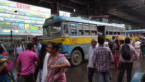 Bus service in Kolkata Stock Footage 77703696
