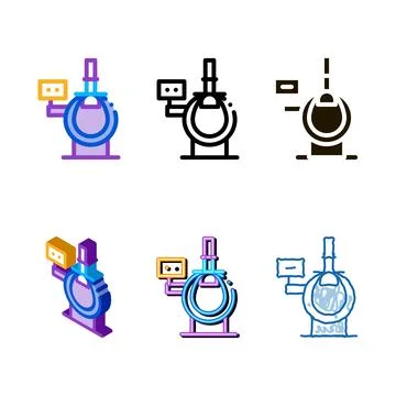 Bus service variants device icon vector outline Stock Illustration
