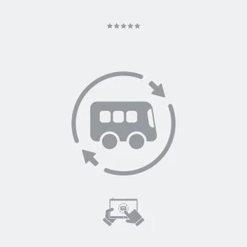 Bus services renew icon Stock Illustration