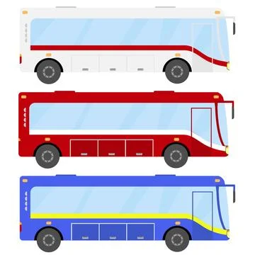 Bus set Stock Illustration