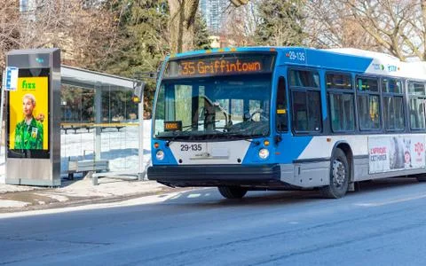 Bus at side of road Stock Photos