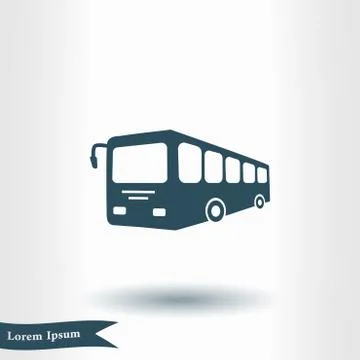 Bus sign icon. Stock Illustration