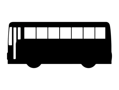 Bus silhouette vector art Stock Illustration