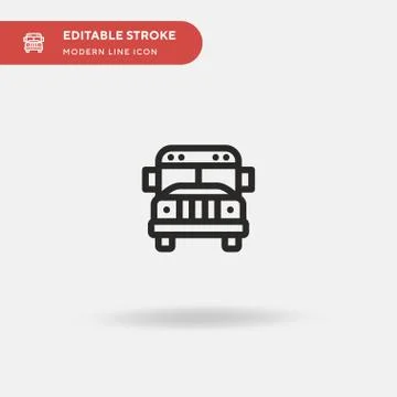 Bus Simple vector icon. Illustration symbol design template for web mobile UI Stock Illustration