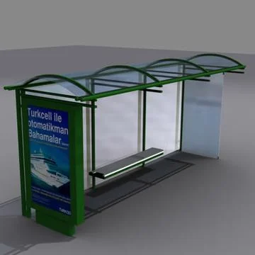 Bus station 3D Model