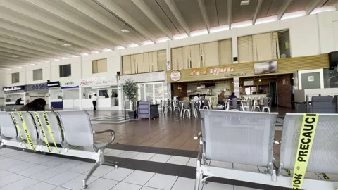 Bus station benches Stock Footage 181951757