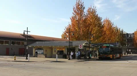Bus station Stock Footage 8987774
