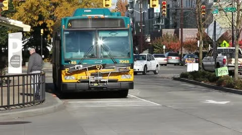 Bus station Stock Footage 8987778