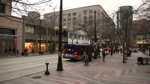 Bus station Stock Footage 10734316