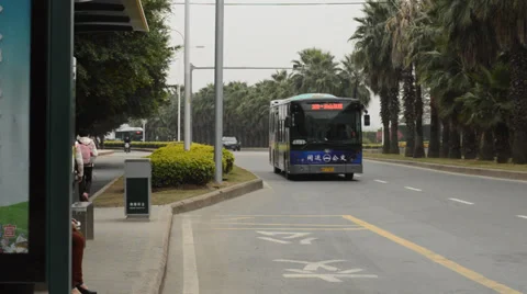 Bus Station Stock Footage 35595457