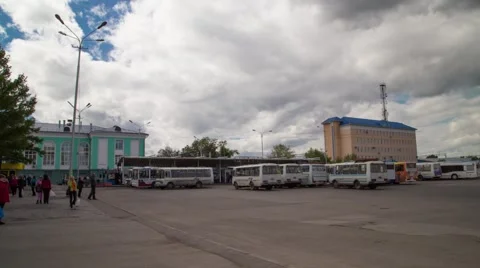 The bus station Stock-Footage 54152376