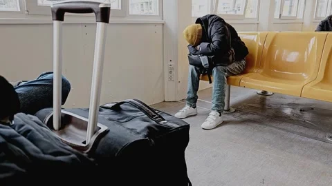 Bus station Stock Footage 299931962