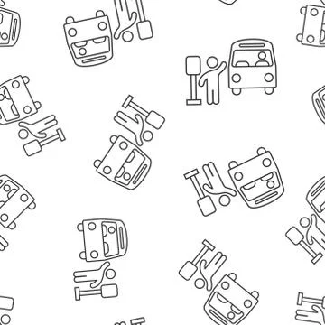 Bus station icon in flat style. Auto stop vector illustration on white isolat Illustrazione stock